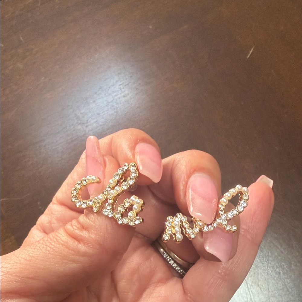 Gold and Silver Crystal Earrings